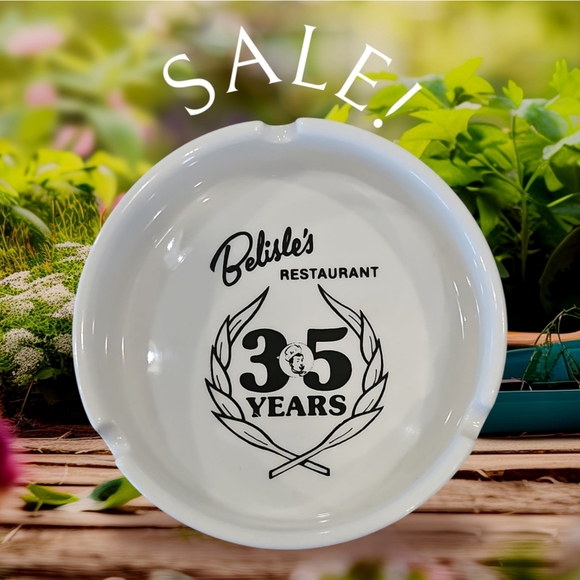 Vintage Belisle's Restaraunt 35TH Anniversary Ashtray 1990 Rare Garden Grove CA. - Picture 1 of 6